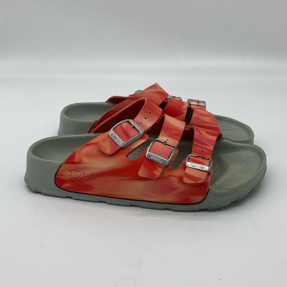 Birki’s Orange Tie Dye Sandals - Picture 3 of 9